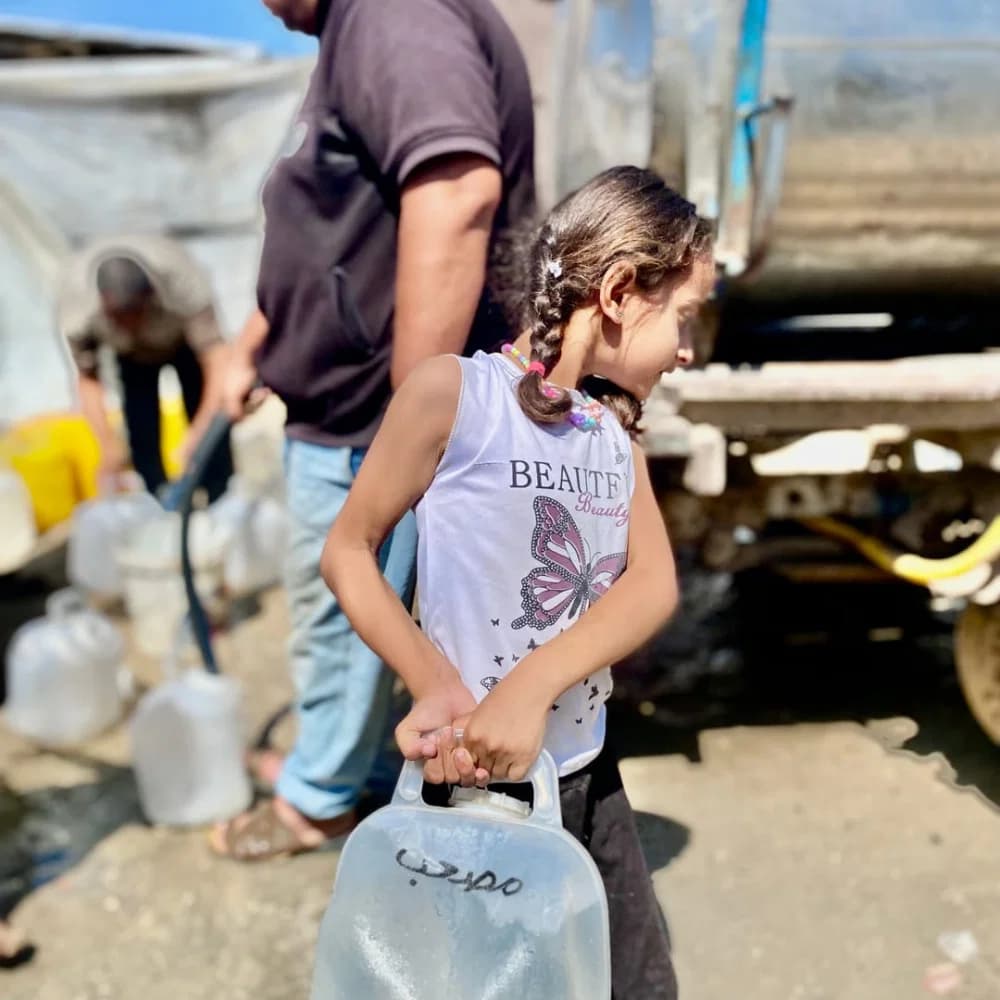 Distribution d'eau à Gaza